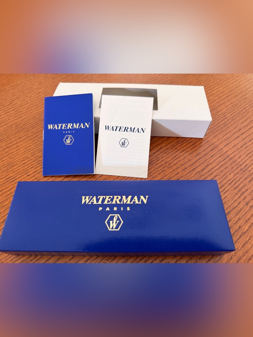 Waterman Laureat pen set 1990s green marble lacquer finish gold-plated